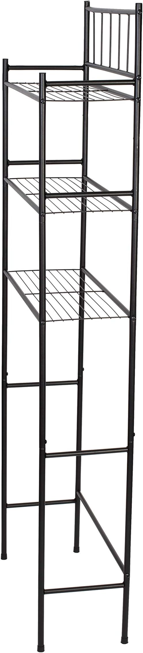 Honey-Can-Do 3 tier Over-The-Toilet Space Saver Shelving Unit, Black BTH-09022 Black