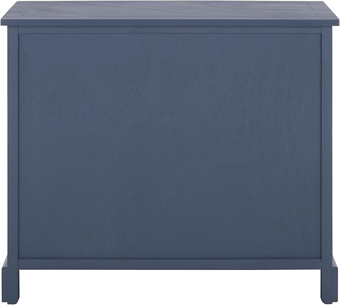 SAFAVIEH Home Collection – Herman Blue Storage Unit, 2-Drawer 4-Basket Mixed-Material Organizer, Fully Assembled (AMH5702K)
