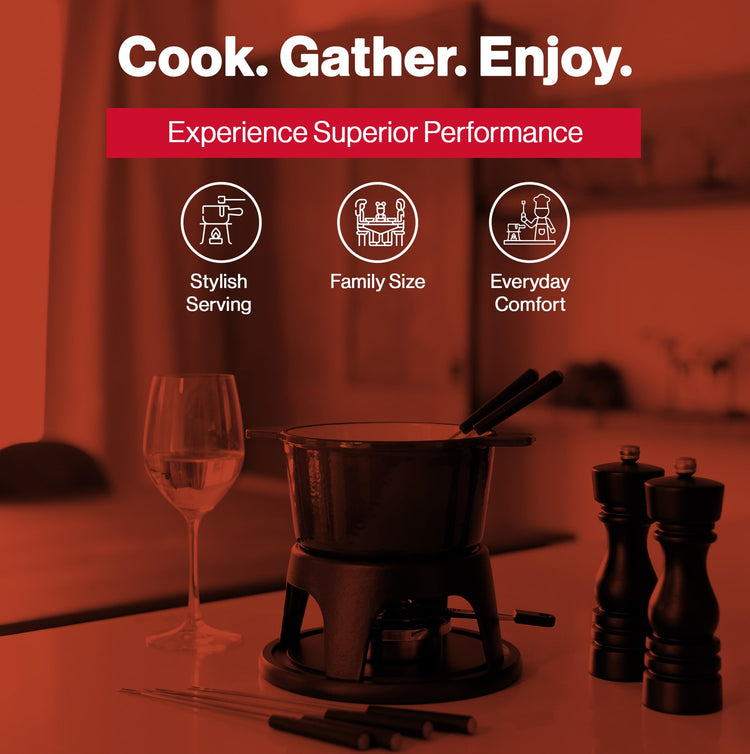 Sierra Cast Iron Fondue Set