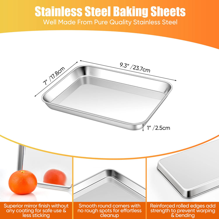 1 Pack Mini Stainless Steel Baking Sheet