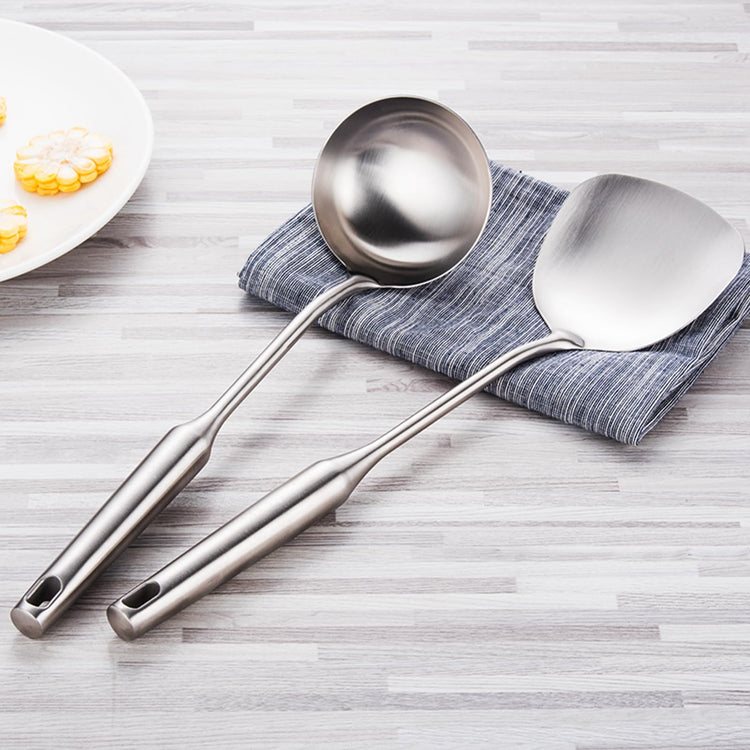 304 Stainless Steel Cooking Utensils Set 4 Piece 15 Inch Large Size Metal Kitchen Utensils Set Including Spatula (4 Count)