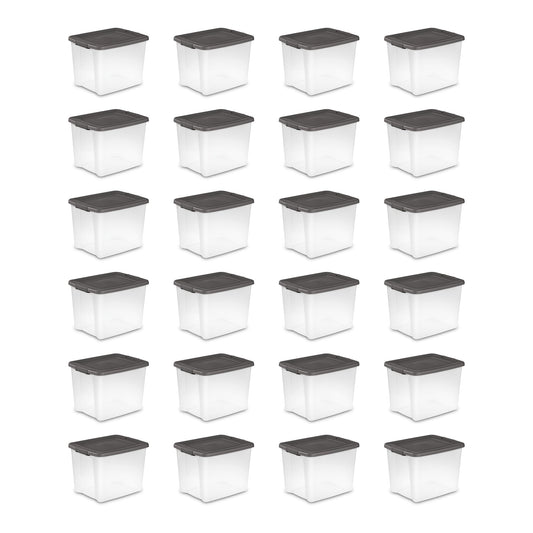 ShelfTote Clear Plastic Storage Bins (24 Count)