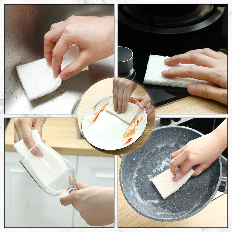100 Pieces Compressed Wood Pulp Dish Sponges for Kitchen (100 Count)