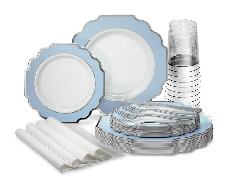 OCCASIONS Disposable Plastic Plates for 40 Guests (320 Count)