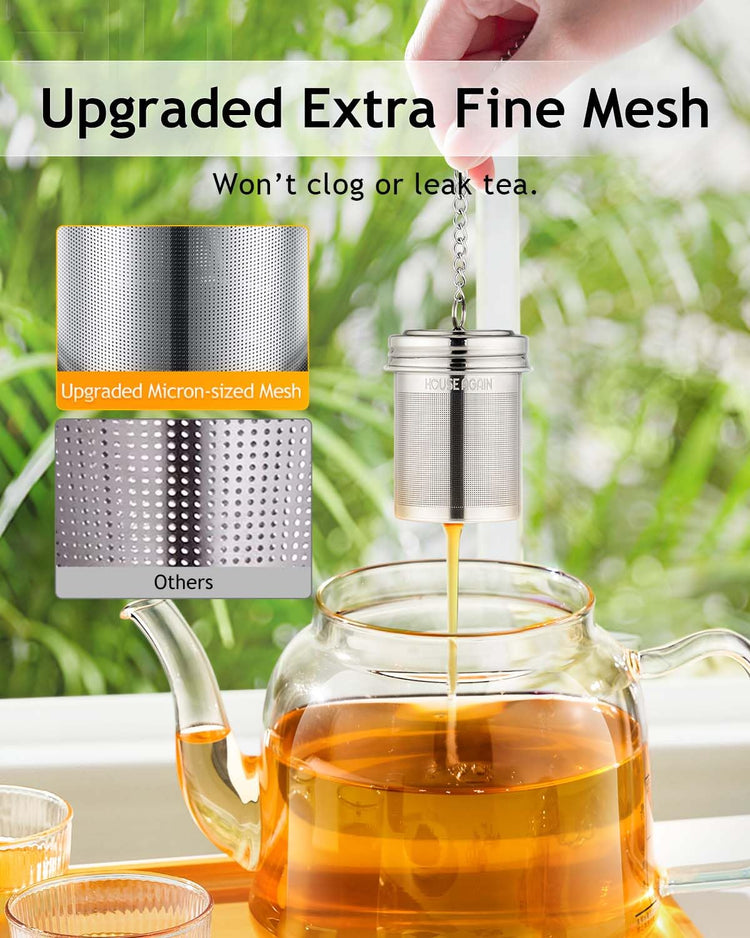 Tea Infuser Extra Fine Mesh Tea Infusers for Loose Tea (2 Count)