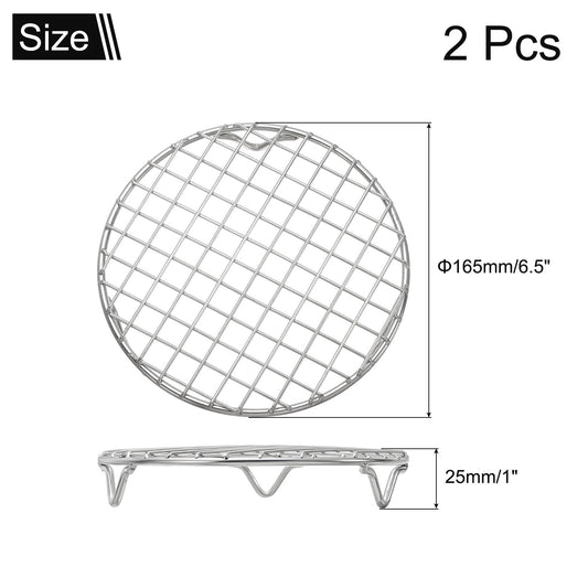 2 Pcs Round Cooking Rack with Legs (2 Count)