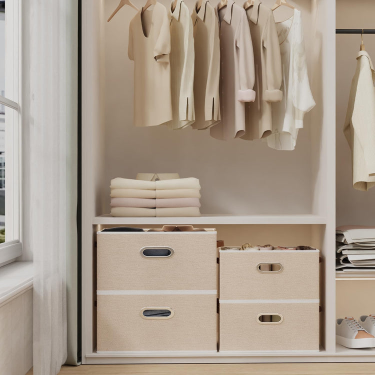 Foldable Storage Baskets for Shelves