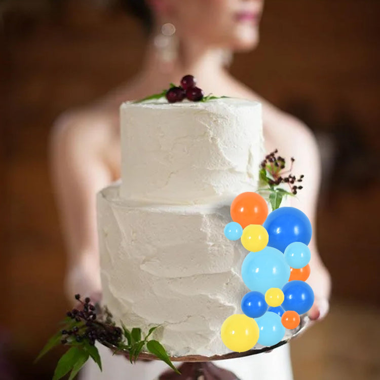 40 Pcs Foam Ball Cake Toppers with Sticks Mini Cake Decorations for Birthdays (40 Count)