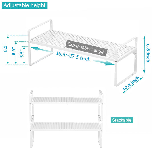 2 Pack Large Expandable Cabinet Storage Shelf (2 Count)