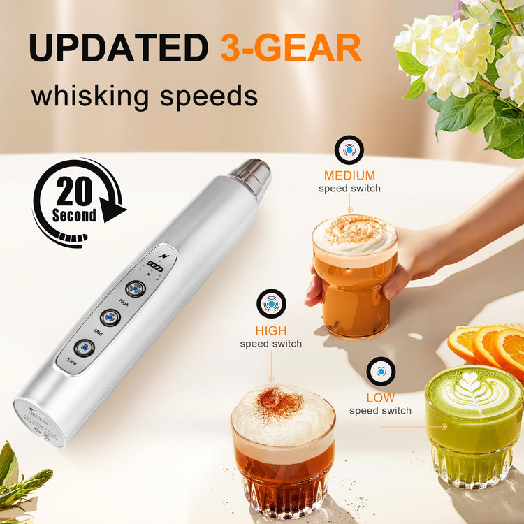 Handheld Milk Frother Wand for Coffee
