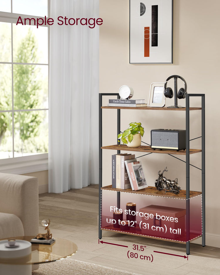 4 Tier Tall Bookshelf