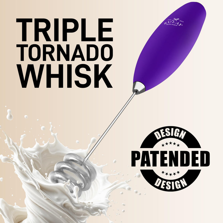 Powerful Milk Frother Wand With Duracell Batteries