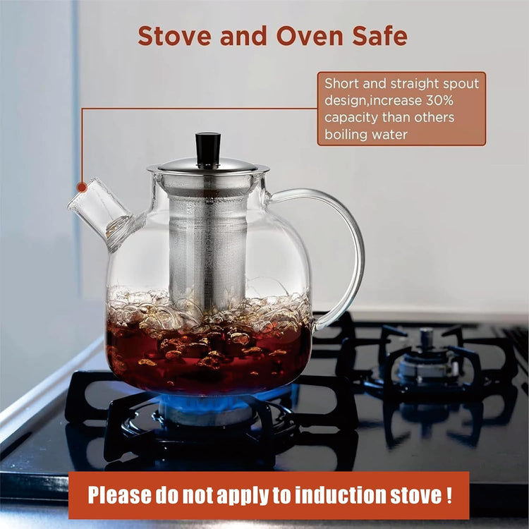 Glass Teapot with Removable Infuser