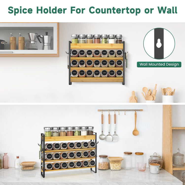 Spice Seasoning Rack Organizer Kitchen Countertop