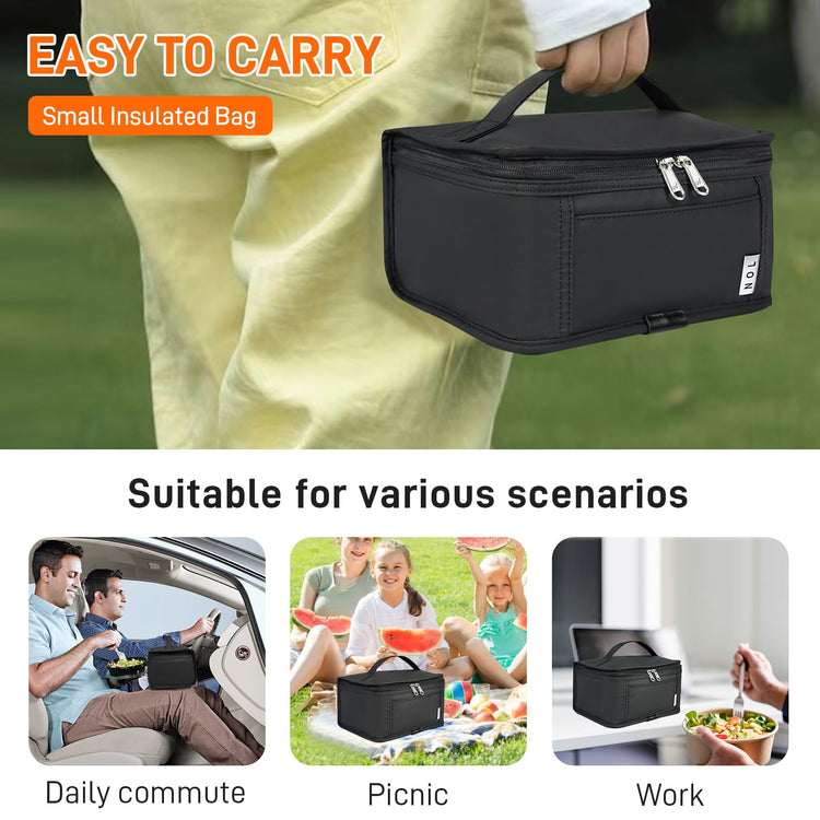 NOL Mini Insulated Lunch Bag for Women Men Kids