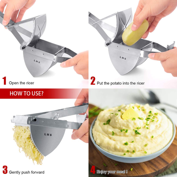 Stainless Steel Potato Ricer and Masher