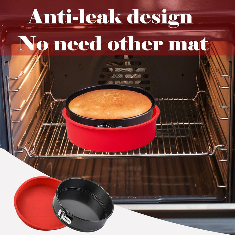 SOV Silicone Springform Pan Protector for 7.5inch Pans, Silicone Cheesecake Waterbath Pan Protector for Preventing Water from Entering (10 inch)