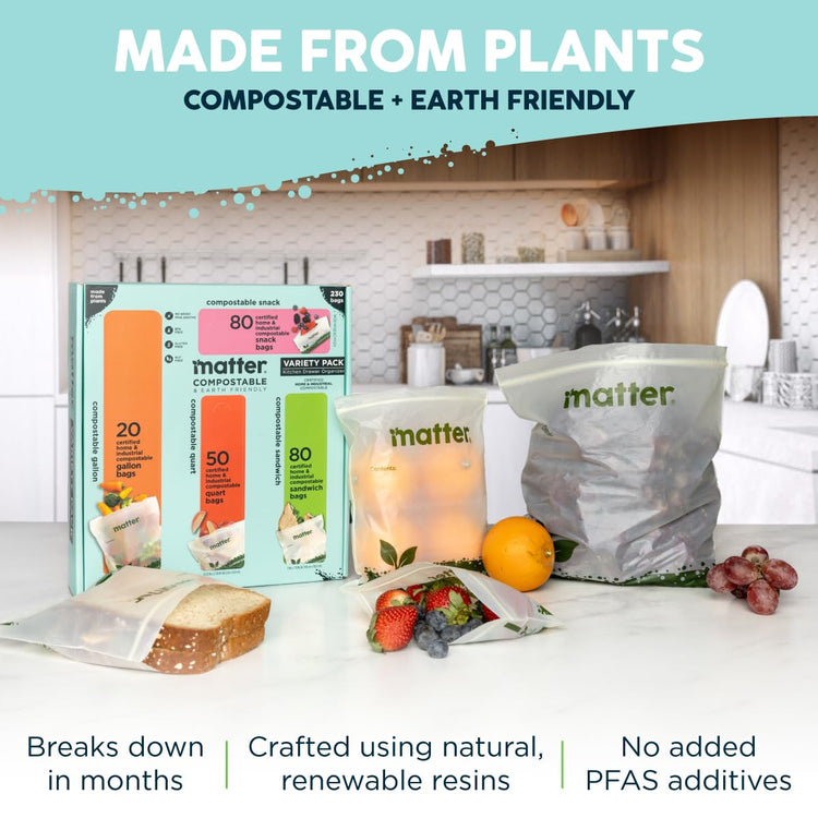 Compostable Resealable Bags (230 Count)