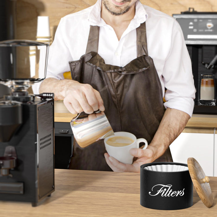 Wooden Coffee Filter Holder with Lid