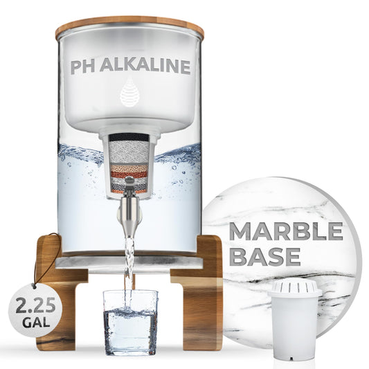 pH Recharge Glass Alkaline Water Filter Dispenser System (36 Count)