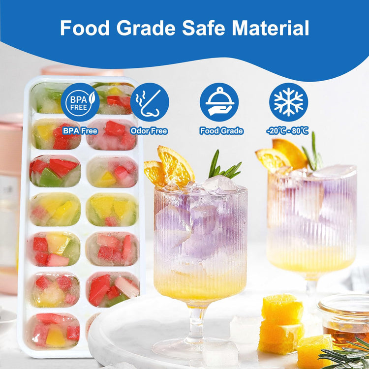 Ice Cube Trays with Lids for Freezer (5 Count)