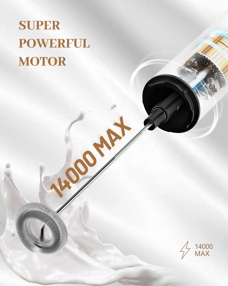 Rechargeable Milk Frother with Cover