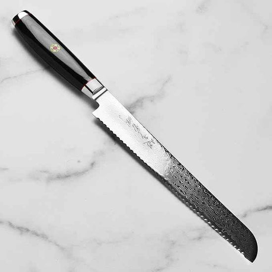 Enso SG2 Bread Knife - Made in Japan - 101 Layer Stainless Damascus, 9"