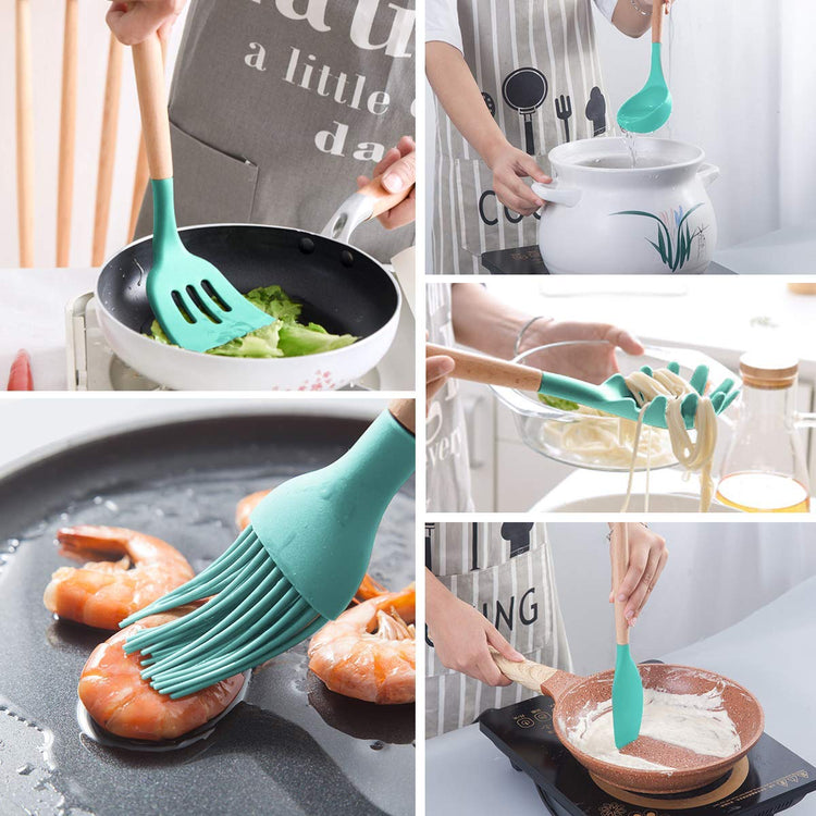Silicone Cooking Kitchen Utensils Set