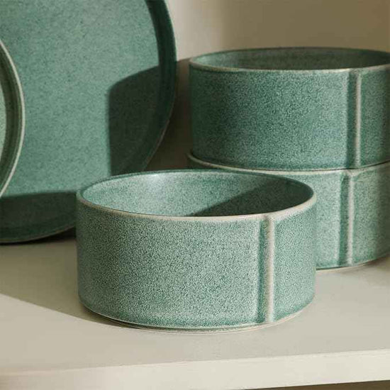 Stone Lain Bao 12-Piece Dinnerware Set Stoneware, Green