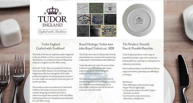 Tudor Royal 12-Piece Round Porcelain Dinnerware Set, Service for 6, Rosemary,Summer Flowers, Plates Bowls Dishes, Glossy, Premium Quality Dish Set, Unique Pattern