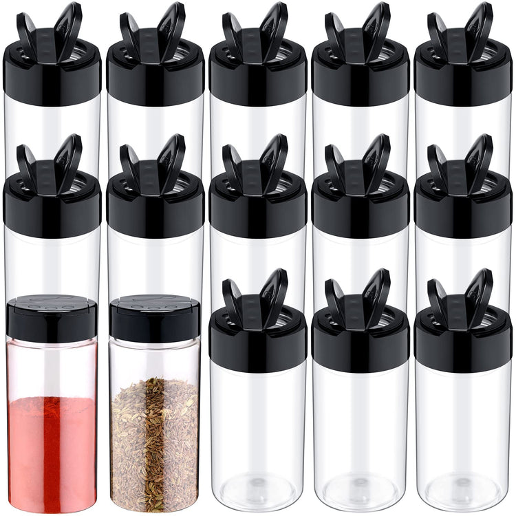 8.7 oz 30 Pack Plastic Spice Jars with Shaker Lids Clear Seasoning Containers Spice Bottles for Kitchen Storing Herbs Seasoning Powders