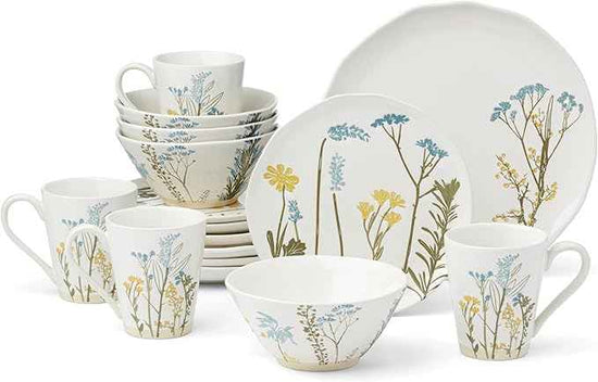 Lenox 897830 Wildflowers 16-Piece Dinnerware Set, Service For 4