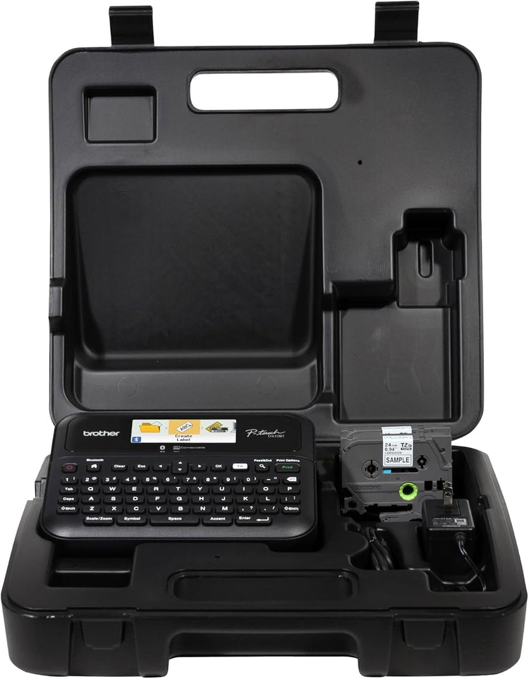 Brother P-Touch PT- D610BTVP Business Professional Connected Label Maker | Connect and Create via Bluetooth® on TZe Label Tapes up to ~1 inch,White