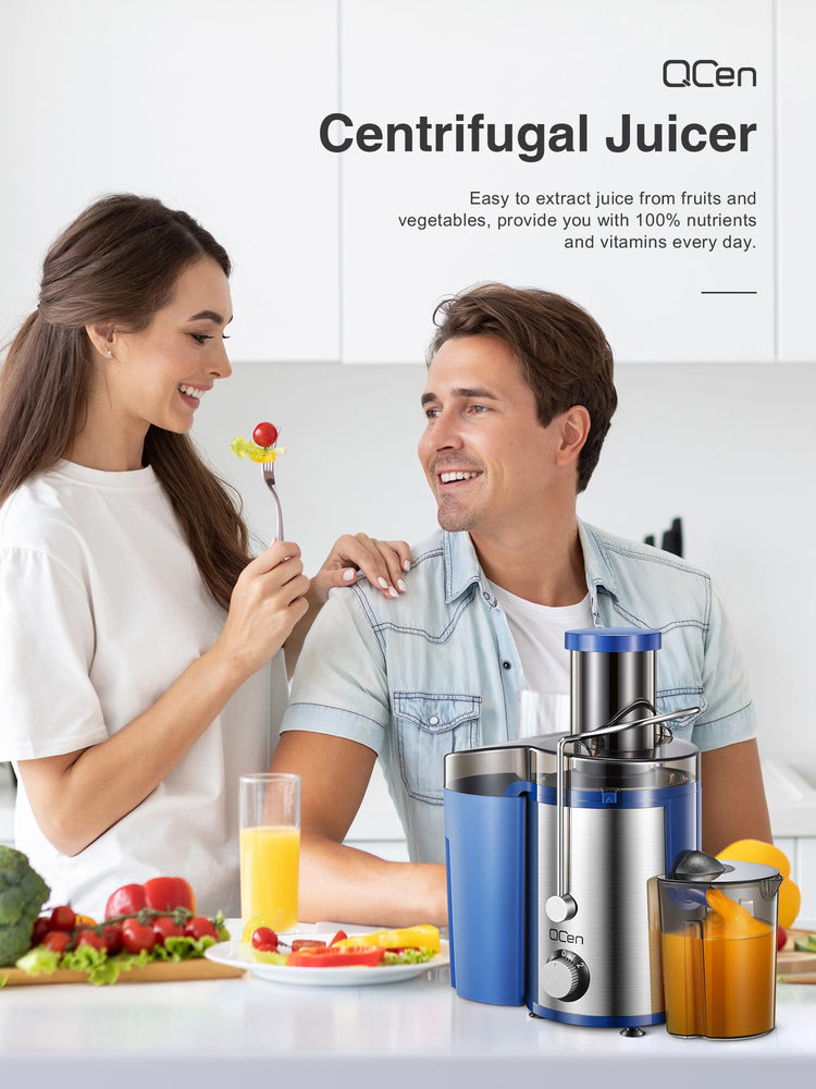 Juicer Machine 800W Centrifugal Juicer with Wide Mouth Feed Chute