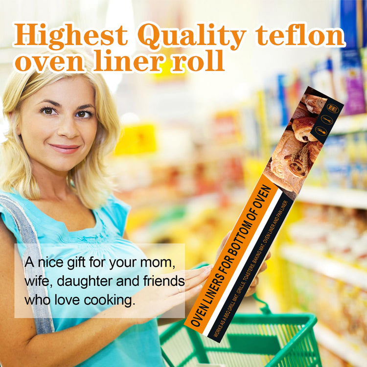 75 Inch Roll Reusable Copper Oven Liners for Bottom of Oven