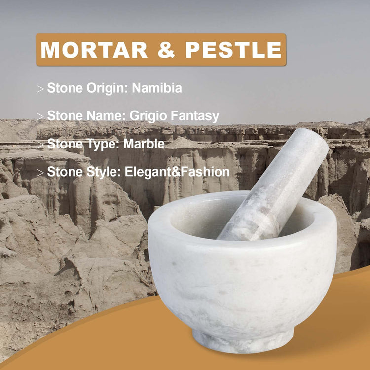 Marble Mortar and Pestle Set