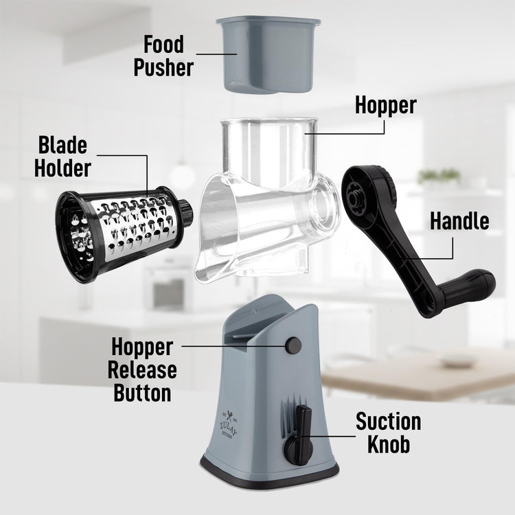 Rotary Cheese Grater 5 Blade Cheese Shredder