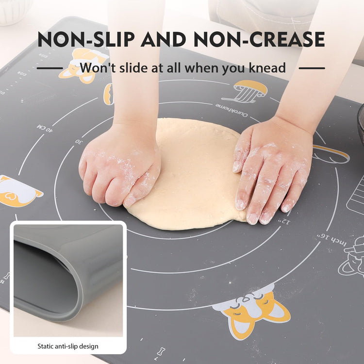 Silicone Baking Mat Sheet and Pastry Dough Cutter