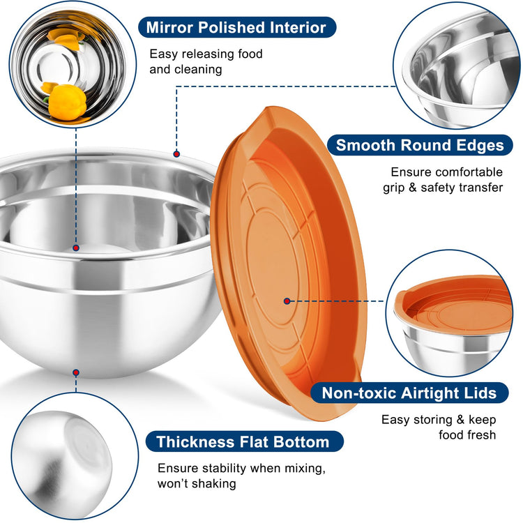 Mixing Bowls with Lids (8 Count)