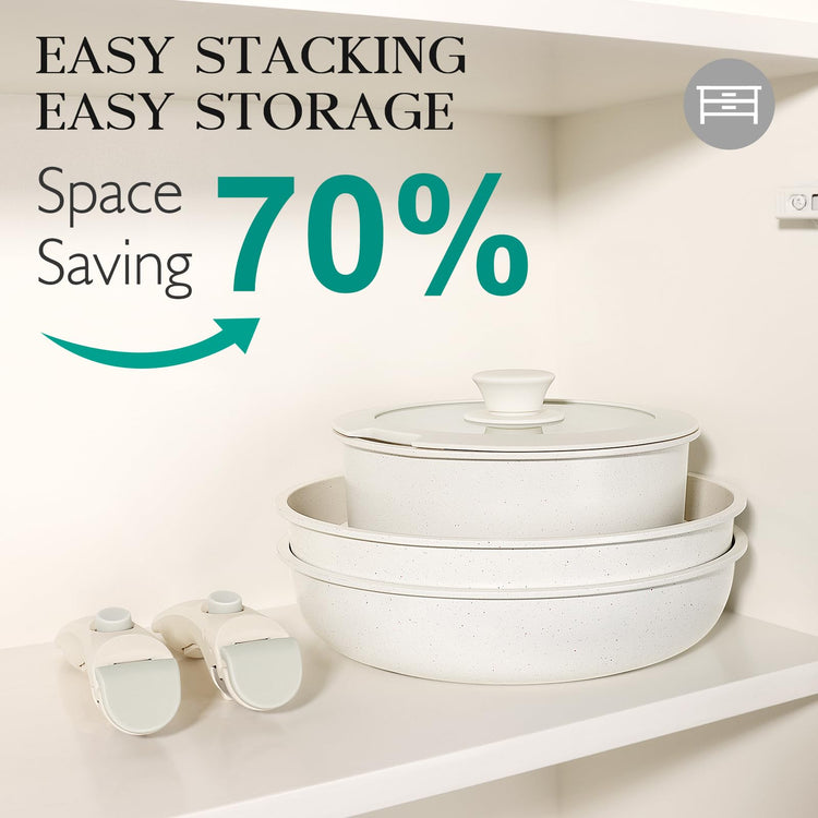 5Pcs Pots and Pans Set Non Stick