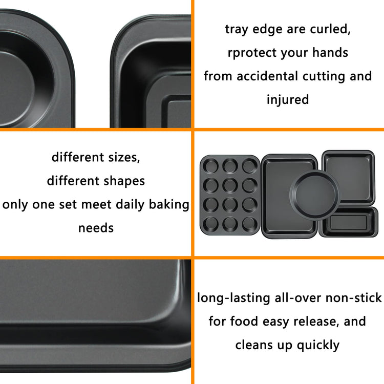 Kitchen 5 Piece Nonstick Bakeware Set