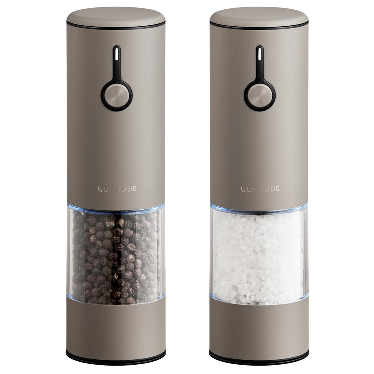 Stainless Steel Rechargeable Electric Salt and Pepper Grinder Set
