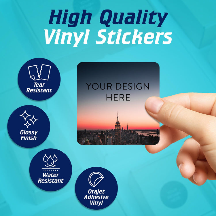 100 Custom Vinyl Stickers (100 Count)