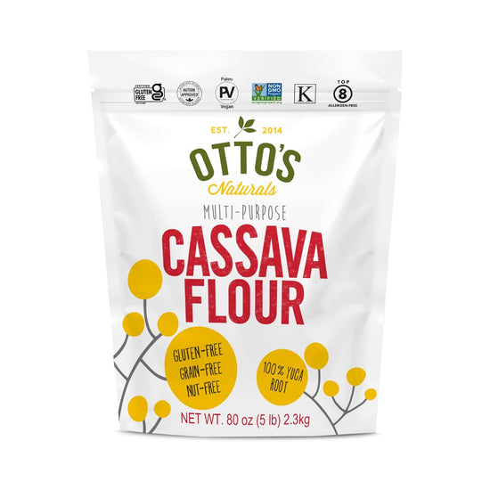 Otto's Naturals Multi-Purpose Cassava Flour, Non-GMO, Gluten-Free, Grain, Nut and Gum-Free, 1-to-1 Wheat Alternative, Paleo, AIP, 5 lb - Nestoria