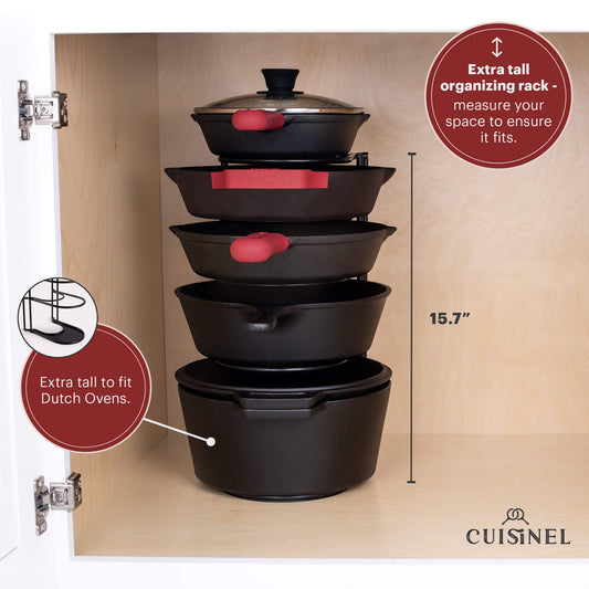Pots and Pans Organizer for Cast Iron (2 Count)