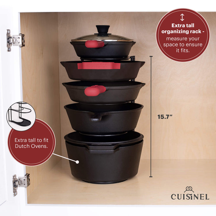 Pots and Pans Organizer for Cast Iron (2 Count)