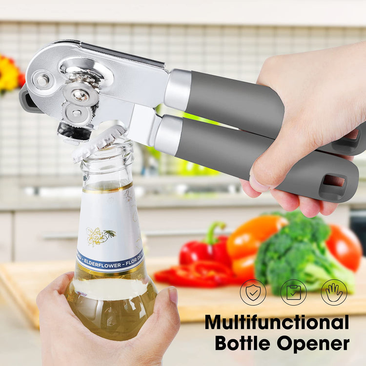 Heavy Duty Hand Can Opener Manual with Magnet Lid Remover