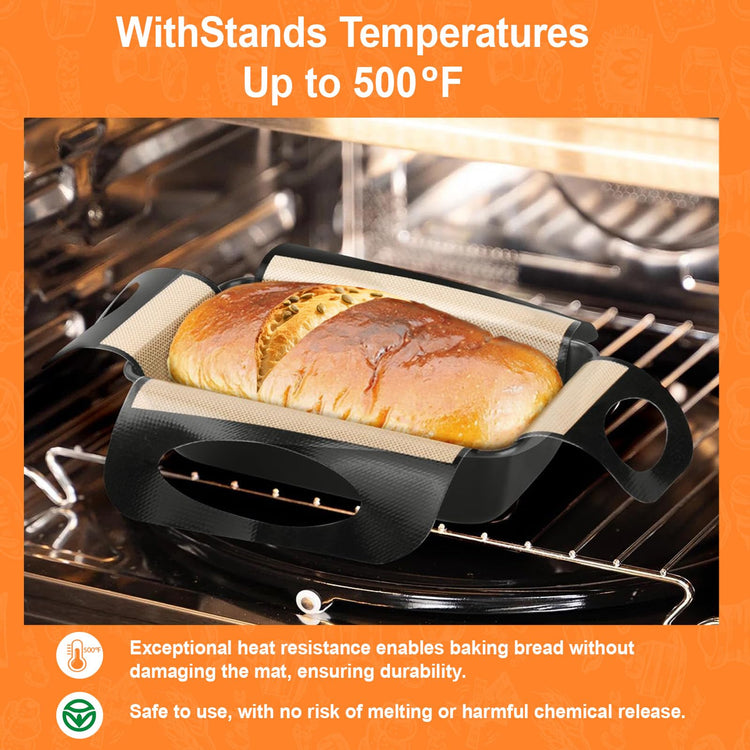 2Pcs Reusable Silicone Bread Loaf Pan Liner