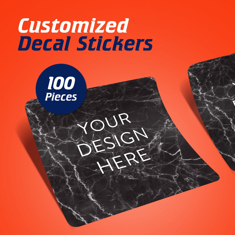 100 Custom Vinyl Stickers (100 Count)