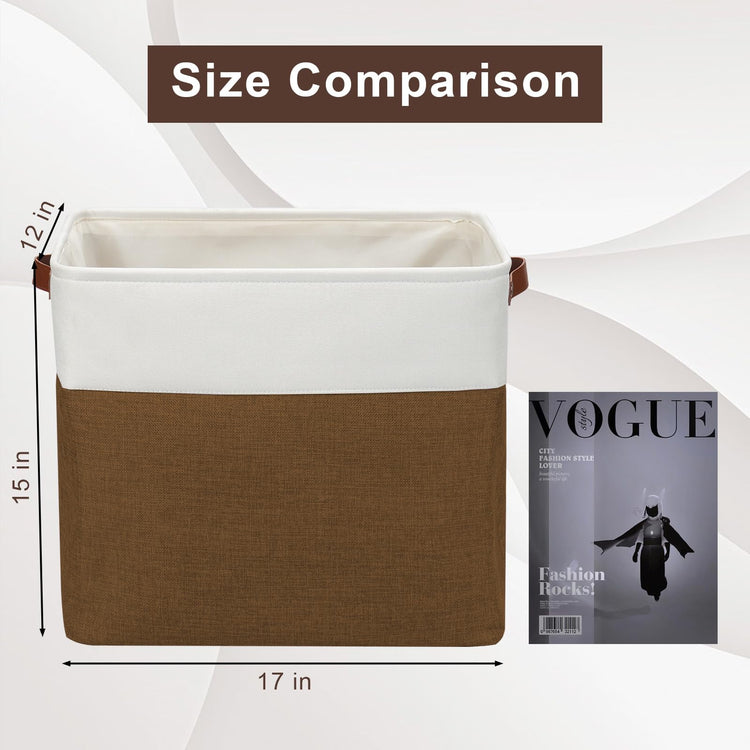 Large Fabric Storage Baskets (3 Count)
